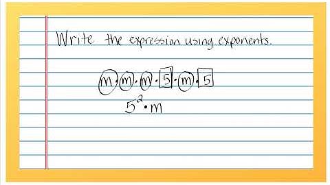 Write Expressions Using Exponents