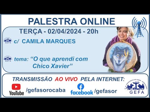 Assista: Palestra online - C/ CAMILA MARQUES (02/04/2024)