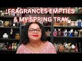 Fragrance empties  my spring perfume tray my perfume collection 2024