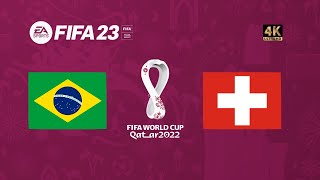 Brasil x Suiça | FIFA 23 Gameplay Copa do Mundo Qatar 2022 | Fase de Grupos [4K 60FPS]