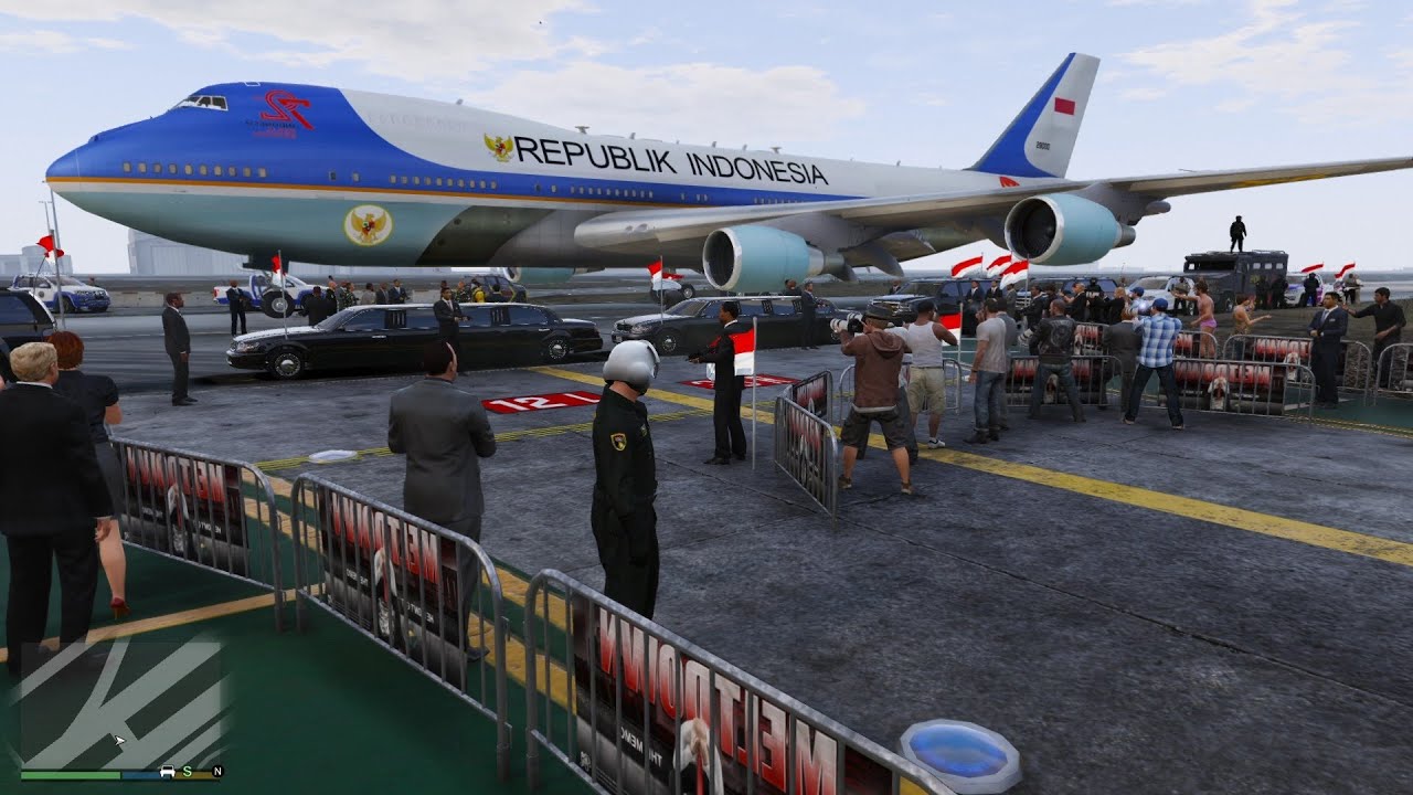 Jadi Pilot Pesawat PRESIDEN Dijaga Ketat! GTA 5 Mod Polisi Indonesia
