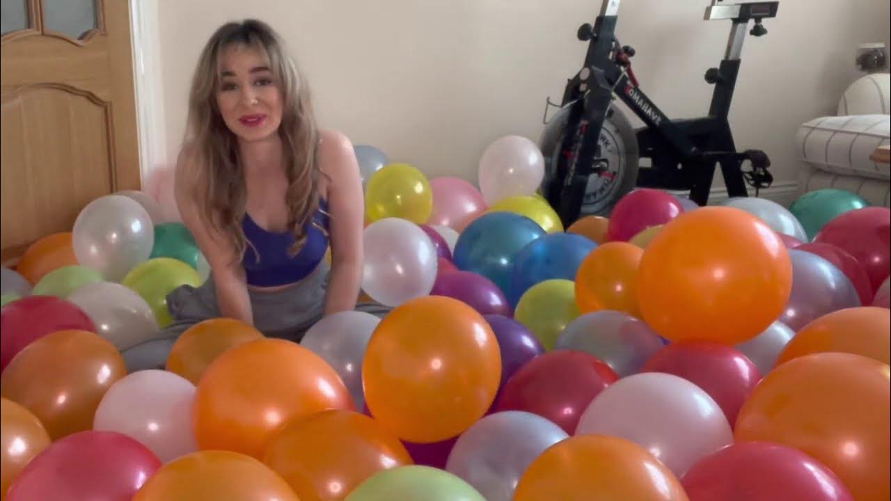 Blowing up 100 balloons for a Fans video YouTube