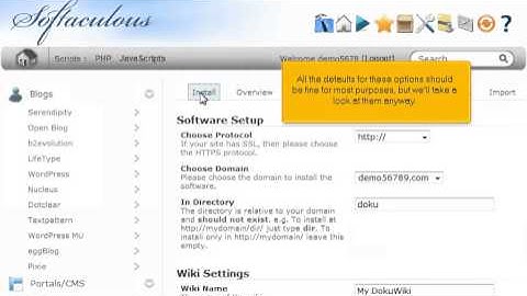 How to install DokuWiki from Softaculous on your Astutium Hosting Package
