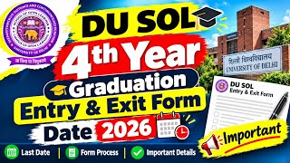 Du Sol 4th Year Graduation Consent Form Update 2026 | Du Sol Entry & Exit Form Released Date Inform  Noticias