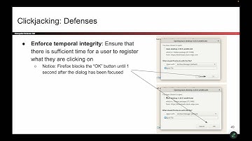 [WebSec3, Video 12] Clickjacking Defenses