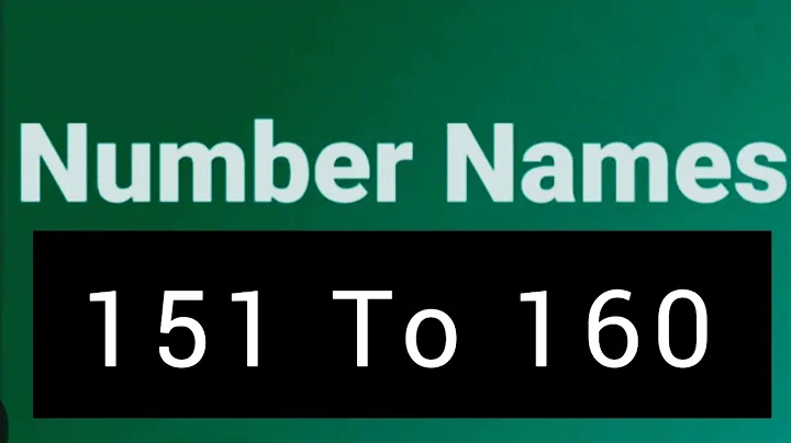 Number Names (From 151 To 160)||Maths||Inwords Counting||Number Spellings In English For Kids