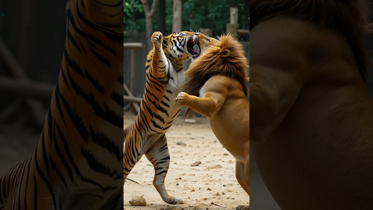 EPIC Tiger vs. Lion FIGHT! Roaring Battle of the Big Cats! 