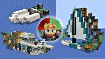 MInecraft: Triple Tutorial | Motor Boat + Sail Boat + Yacht Flying Machines | 1.15.2 - 20w18a+