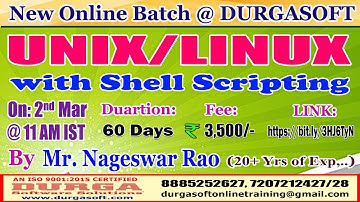 UNIX/LINUX Online Training @ DURGASOFT