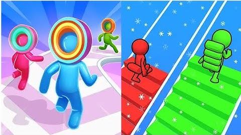Bridge Race 3D Vs Layer Man 3D🔵🔴⚫All New Max Update Mobile Gameplay WE21