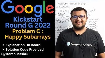 Google Kickstart Round G 2022 | Problem C : Happy Subarrays Solution | Explanation + Code | In Hindi