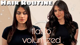 MY HAIR ROUTINE! Flat to Voluminous Curls