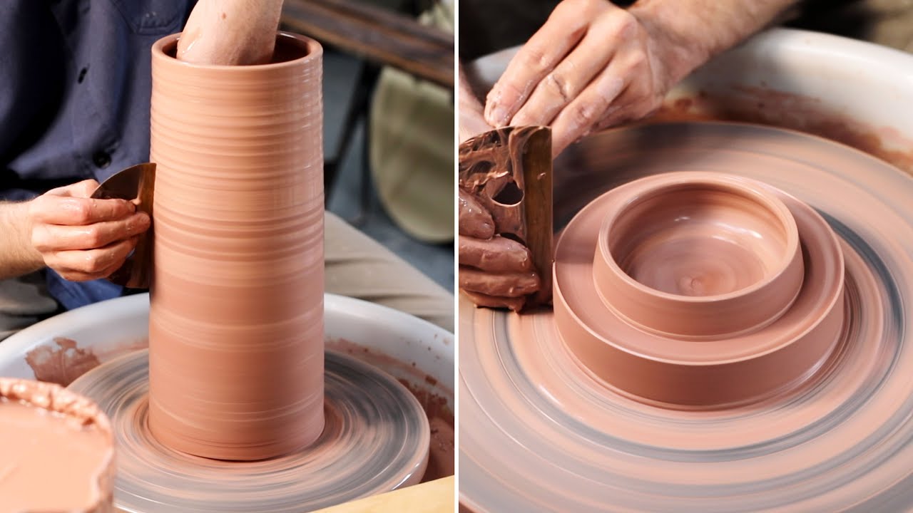 Throwing the Lid and Body for a Large Pottery Jar — Narrated