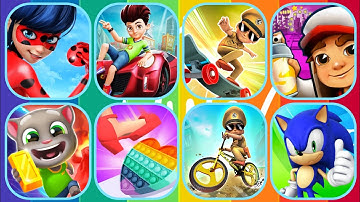 Little Singham Cycle Race, Tippy Toe 3D, Kicko, Tom Time Rush, SubwaySurfers, Sonic Dash, Miracuious