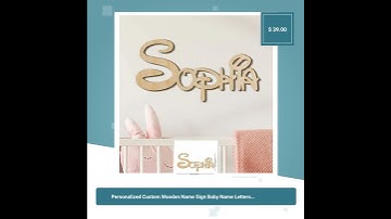 Personalized Custom Wooden Name Sign Baby Name Letters Wall Decor