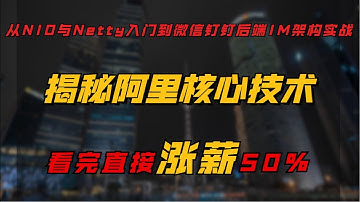 【大厂核心技术】从NIO与Netty入门到微信钉钉后端IM架构实战，深入底层源码带你开发Netty高性能程序