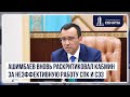 Ашимбаев вновь раскритиковал Кабмин за неэффективную работу СПК и СЭЗ