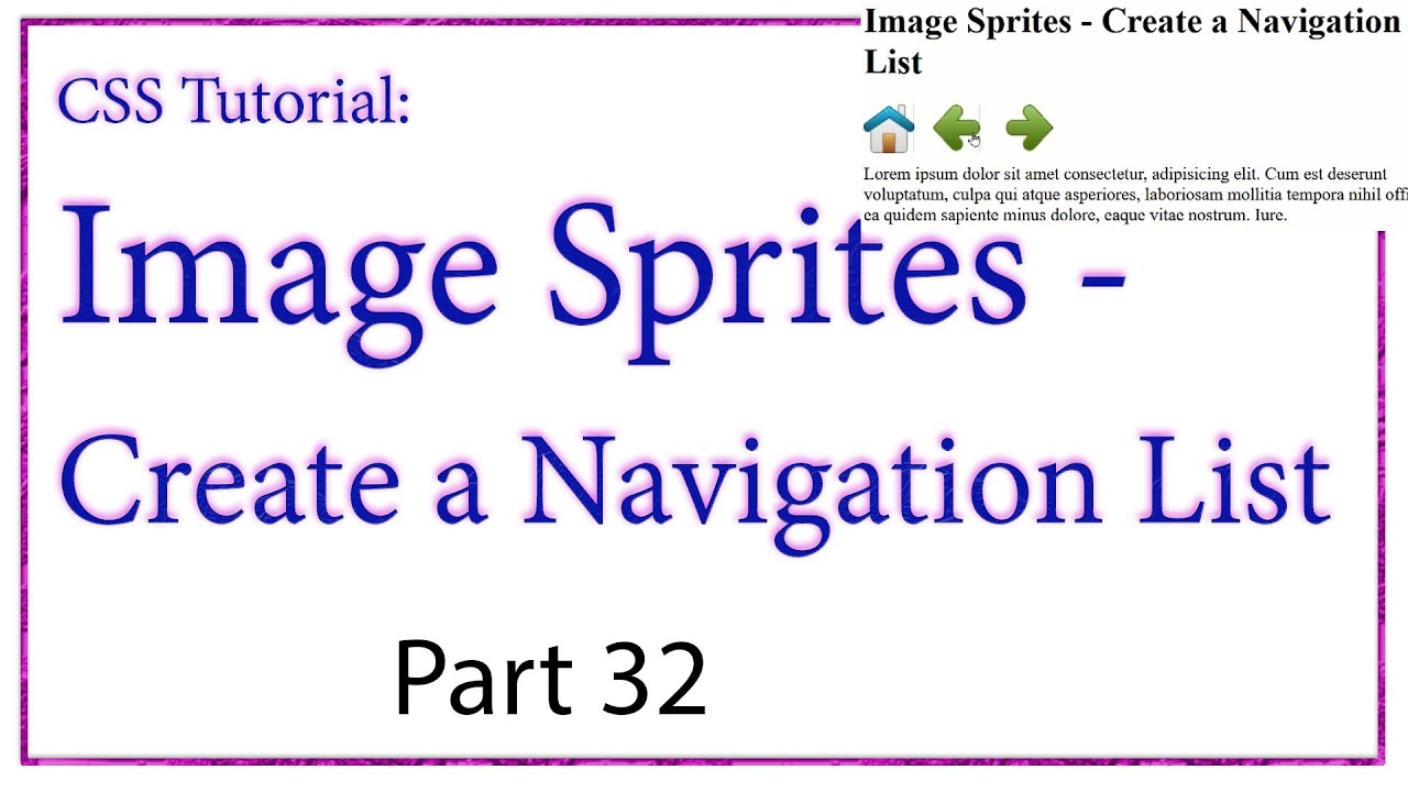 Image Sprites - Create a Navigation List | Create a Navigation List ...
