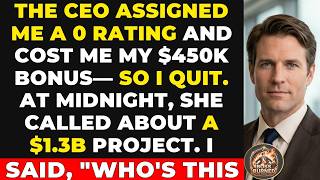 The CEO Assigned Me a Zero Rating, Cost Me My $450K Bonus—So I Quit. At Midnight, She Called About