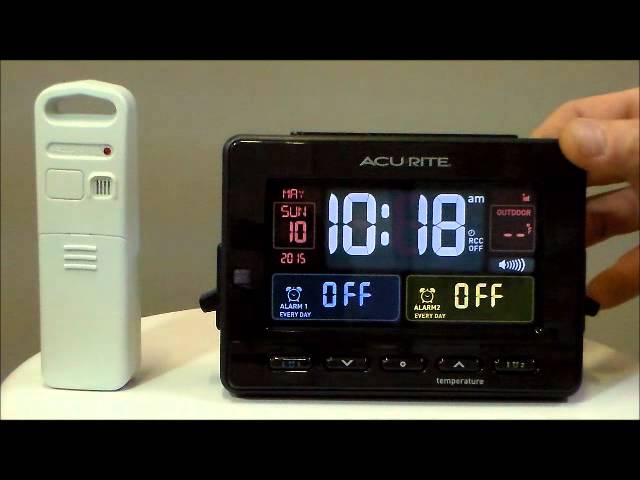 Acurite Intelli Time Projection Clock With Usb Charger 13020 You Acurite Intelli Time Projection Clock, Atomic Dual Alarm Clock