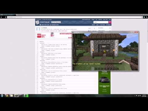 How to use Essentials Groupmanager 2.7.2 to change permissions and ranks ingame Minecraft 1.1 [HD]