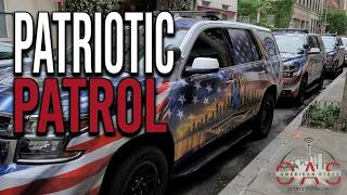 New York City Police Vehicles Wrapped With America Flag, Names & Other Logos