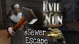 Evil Nun sewer escape full gameplay | Desi bitwa Aunty ka Crocodile🐊 leke bhag gaya😂
