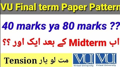VU final term exams preparation 2022 | VU final term paper pattern | VU final term ma kitna number