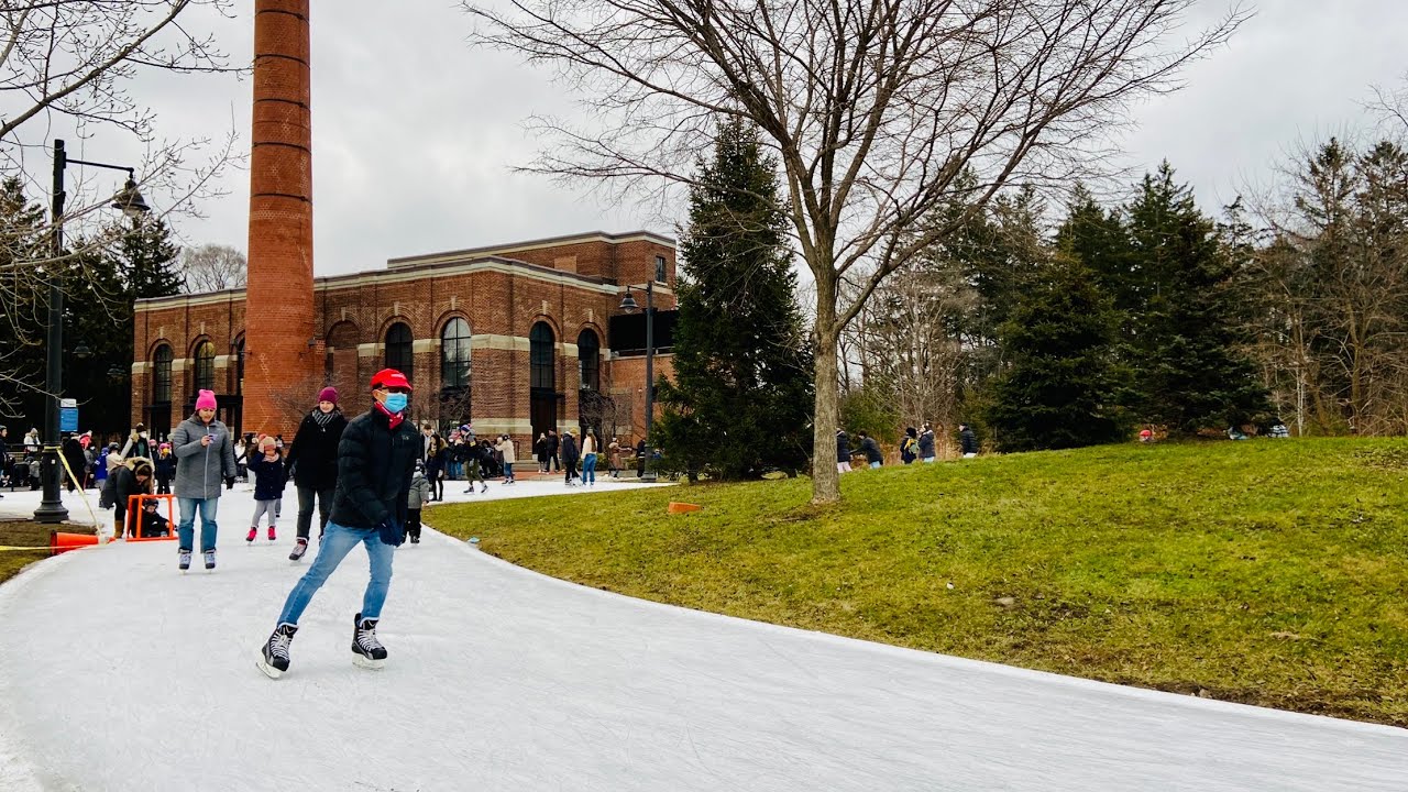 多伦多唯一的室外8字型滑冰道Colonel Samuel Smith Park Trail⛸️免费 Toronto, Ontario