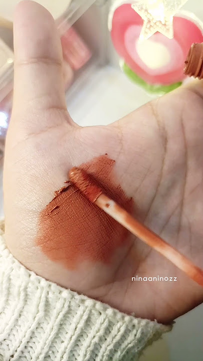 🌷wardah colorfit velvet matte lip mousse code 13 sweet cinnamon #makeup #wardahbeauty #lips #explore