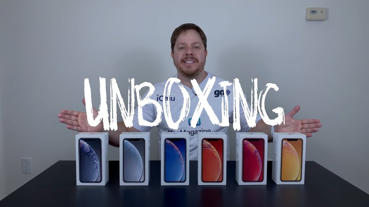 Unboxing do iPhone XR — todas as cores!