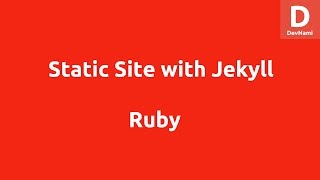 Ruby Jekyll Static Site Generator
