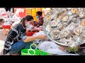 Buy oytster from from market and eat - Eat oyster and sea weed - How to served oyster in yummy taste