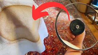 Clean your Couch, Carpets, & Rugs in Minutes With a Pot Lid