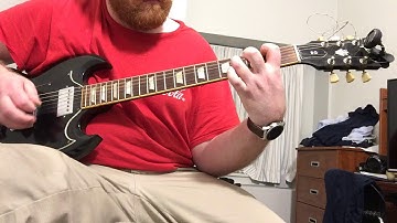 Midwest Math Rock riff with time changes, odd signatures, and percussive strumming