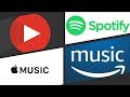 Youtube music contre spotify contre apple music contre amazon prime music combattre