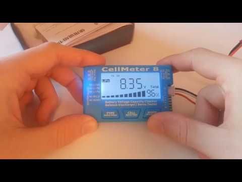 CellMeter8 AOK 8S Digital Battery Voltage Capacity Balance Servo Checker Tester