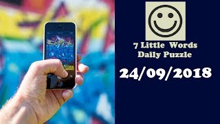 7 Little Words Daily Puzzle September 24 2018
