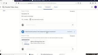 Google Classroom: Student View