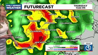 FORECAST - One more mostly dry day before several rounds of mid week rain