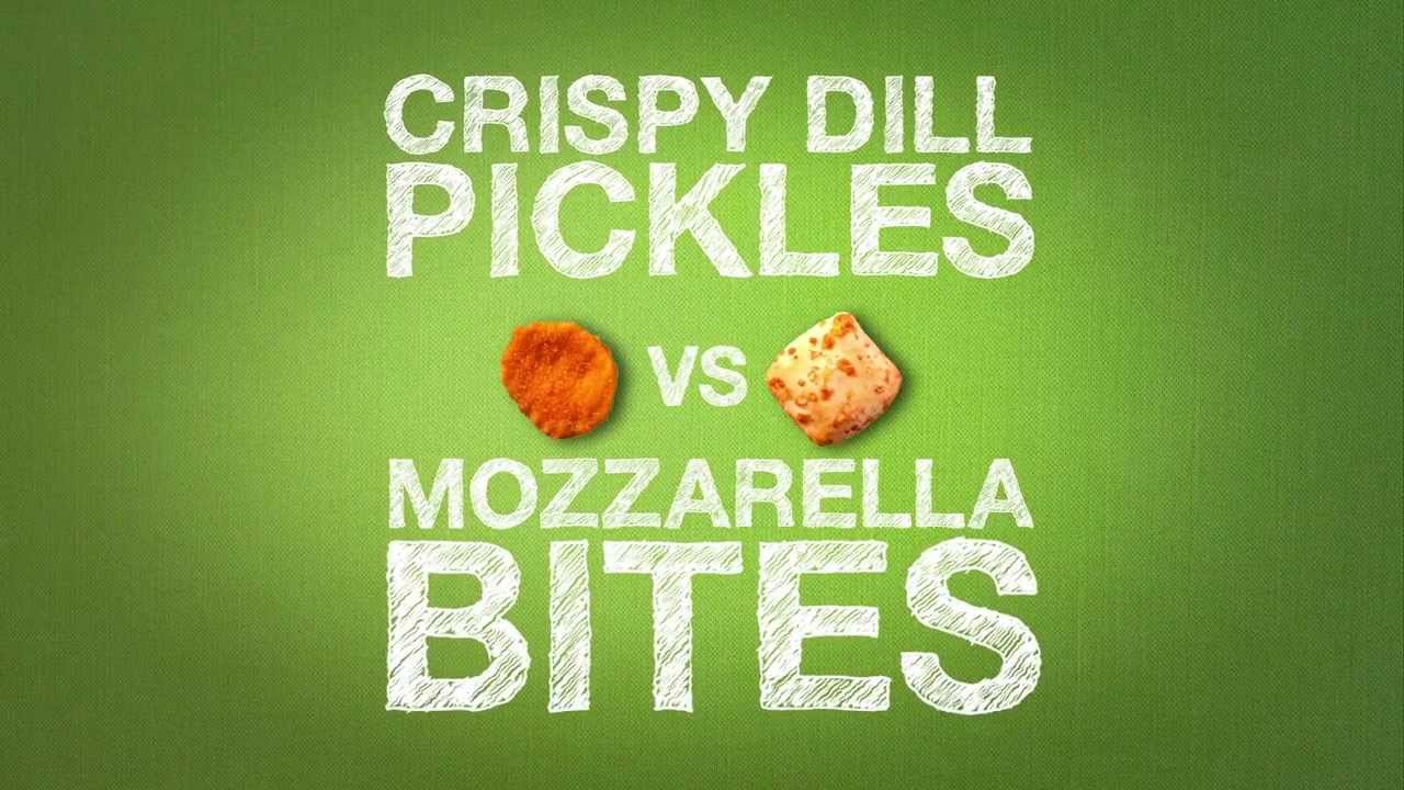 Crispy Dill Pickles Vs. Mozzarella Bites - Farm Rich