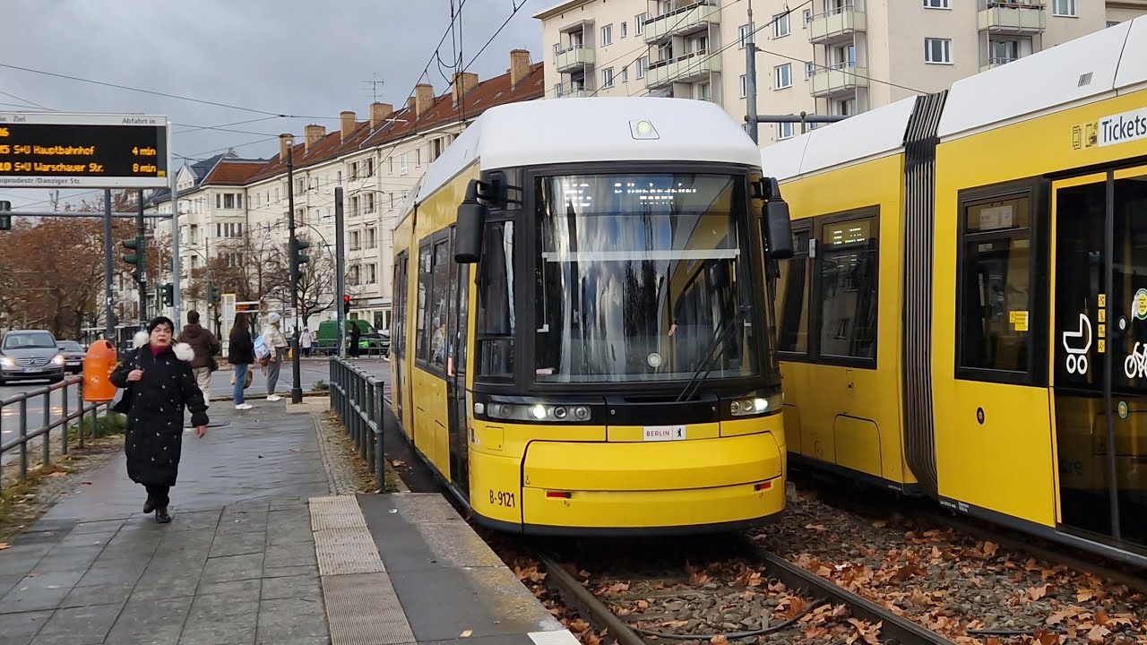Tram Berlin | Mitfahrt in der M6 von Kniprodestr./Danziger Str. bis S Hackerscher Markt im F8Z 9121