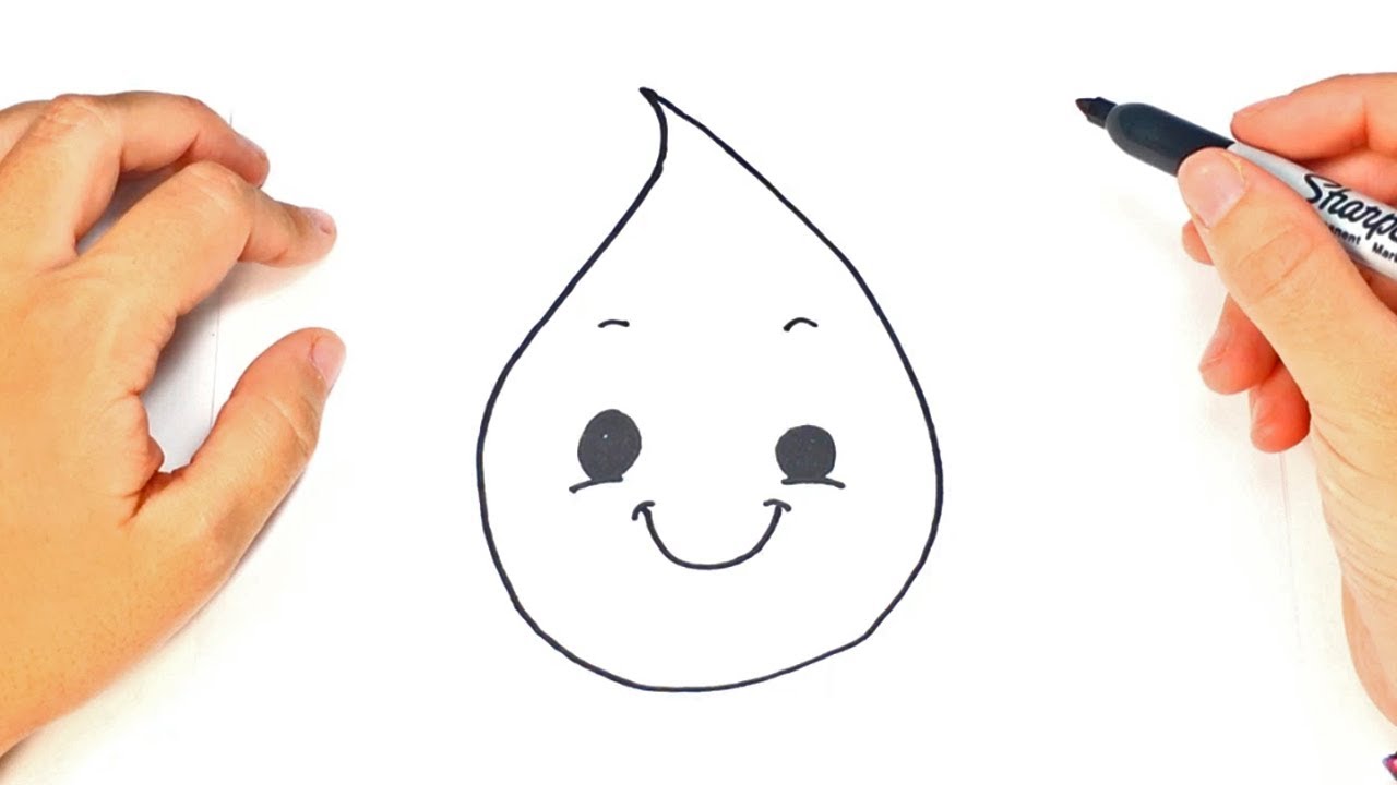 How To Draw A Water Drop Step By Step Cute Drawings Youtube