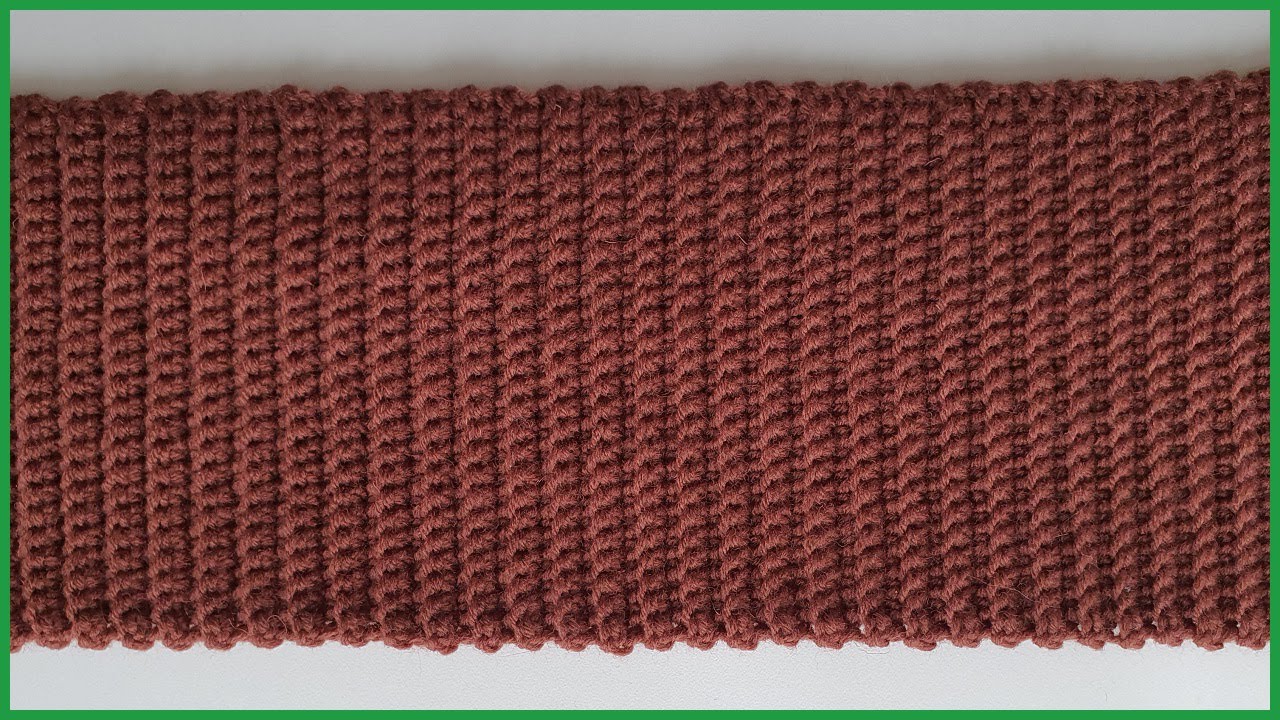 Простая резинка столбиками без накида для шапочки крючком. Вязание крючком / Crocheted elastic band
