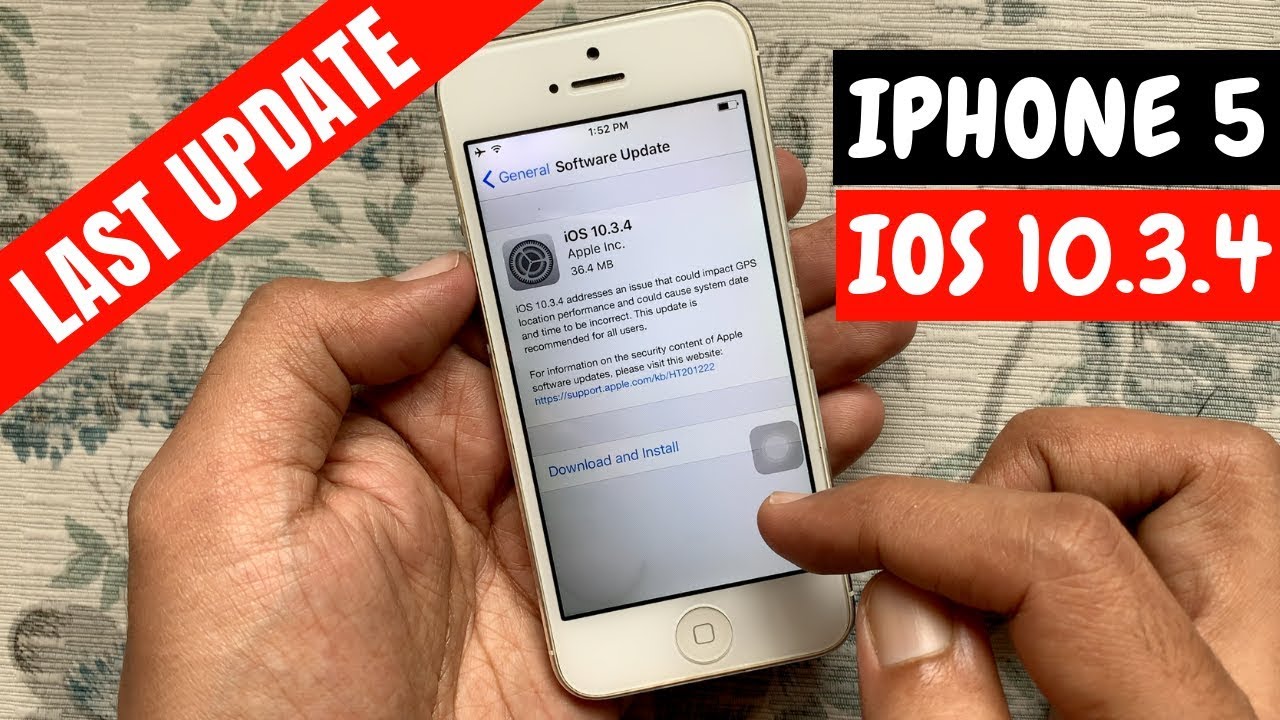 UPDATE iPhone 5 TO iOS 10.3.4