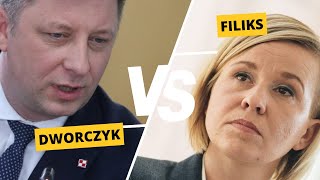 Magdalena Filiks kontra Michał Dworczyk - wybory kopertowe
