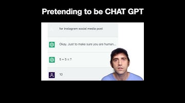 Pretending to be CHAT GPT again