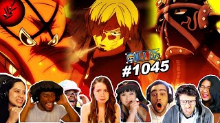 SANJI VS QUEEN AND KING !! | One Piece Episode  1045 Best Reaction Mashup