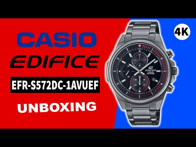 Unboxing YouTube Casio - Edifice 4K EFR-S572DC-1AVUEF