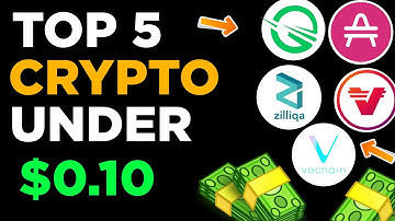 Top 5 CRYPTO Under $0.10, Vechain , AMP, VRA, Zilliqa, SiaCoin, | Top 5 Crypto Under 10 Cent